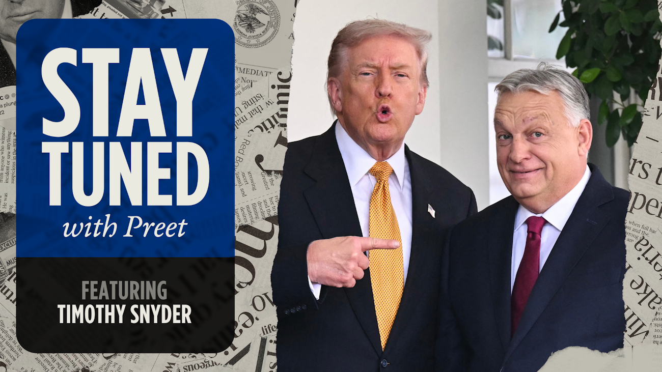 Donald Trump points to former Hungarian Prime Minister Viktor Orbán